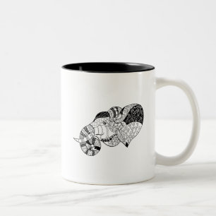Tasse 2 Couleurs Griffonnage principal de Zenstyle d'éléphant