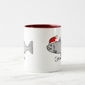 Tasse 2 Couleurs Griffonnage saumoné de Noël de Cohohoho (Centre)