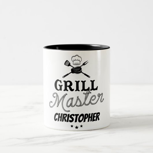 Tasse 2 Couleurs Grill Master personnalisé (Centre)