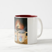 Tasse 2 Couleurs Grillage de bonhomme de neige (Devant droit)