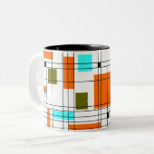 Tasse 2 Couleurs Grille milieu du siècle (Devant gauche)