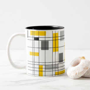 Tasse 2 Couleurs Grille milieu du siècle