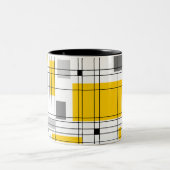 Tasse 2 Couleurs Grille milieu du siècle (Centre)