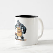 Tasse 2 Couleurs Grillzilla Papa - Funny Gorilla BBQ (Devant droit)