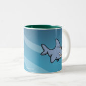 Tasse 2 Couleurs Grimace de requin (Devant droit)