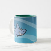 Tasse 2 Couleurs Grimace de requin (Devant gauche)