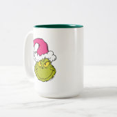 Tasse 2 Couleurs Grinch in Pink Santa Hat (Devant gauche)