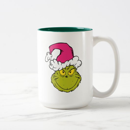 Tasse 2 Couleurs Grinch in Pink Santa Hat (Droit)