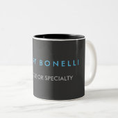 Tasse 2 Couleurs Gris Bleu Noir tendance (Devant droit)