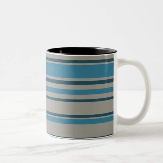 Tasse 2 Couleurs Gris bleu rayé (Droit)