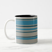 Tasse 2 Couleurs Gris bleu rayé (Gauche)