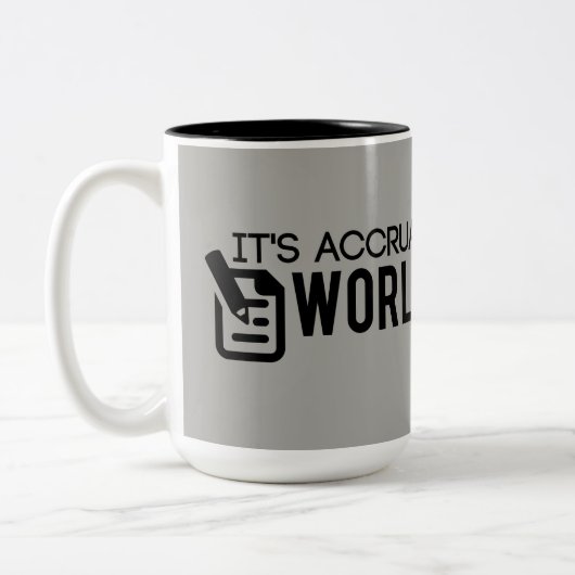 Tasse 2 Couleurs Gris c'est comptable du monde d'accumulation (Gauche)