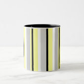 Tasse 2 Couleurs Gris et jaune rayé de style (Centre)