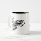 Tasse 2 Couleurs Gris Snowmobiler de camouflage (Devant gauche)