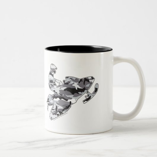 Tasse 2 Couleurs Gris Snowmobiler de camouflage (Droit)