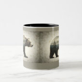 Tasse 2 Couleurs Grizzly Oear Wilderness Art (Centre)