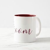 Tasse 2 Couleurs Groom Bourgogne et blanc curieux (Devant droit)