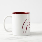 Tasse 2 Couleurs Groom Bourgogne et blanc curieux (Gauche)