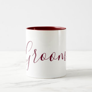 Tasse 2 Couleurs Groom Bourgogne et blanc curieux