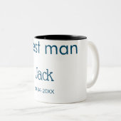 Tasse 2 Couleurs groomsman meilleur man ajouter nom texte bachelore (Devant droit)