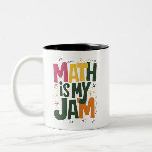 Tasse 2 Couleurs Groovy Math est mon truc premier jour de rentrée s