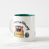 Tasse 2 Couleurs Gros ascenseur de poids de chat (Devant gauche)