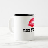 Tasse 2 Couleurs Gros bisou! (Devant gauche)