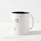 Tasse 2 Couleurs Gros blanc de bateau de rétrofusée (Devant droit)