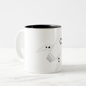 Tasse 2 Couleurs Gros blanc de bateau de rétrofusée (Devant gauche)