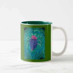 Tasse 2 Couleurs Gros Bug vert v
