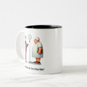 Tasse 2 Couleurs Gros choc pour un grand patient (Devant gauche)