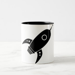 Tasse 2 Couleurs Gros noir de bateau de rétrofusée