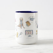 Tasse 2 Couleurs Grosse boue de distances sociales à domicile certi (Centre)