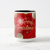 Tasse 2 Couleurs Grosse Musique de Noël Rouge (Centre)