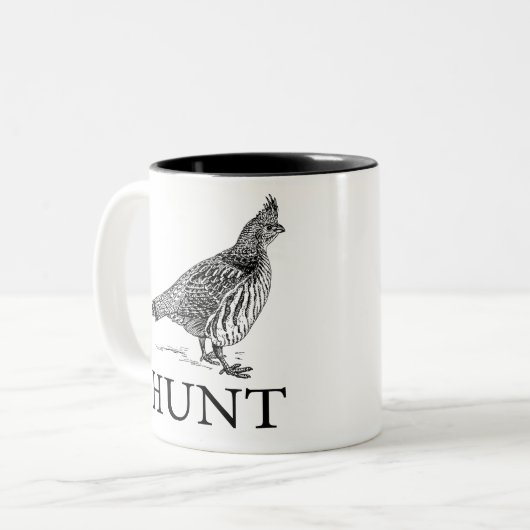 Tasse 2 Couleurs Grouse de chasse (Devant gauche)