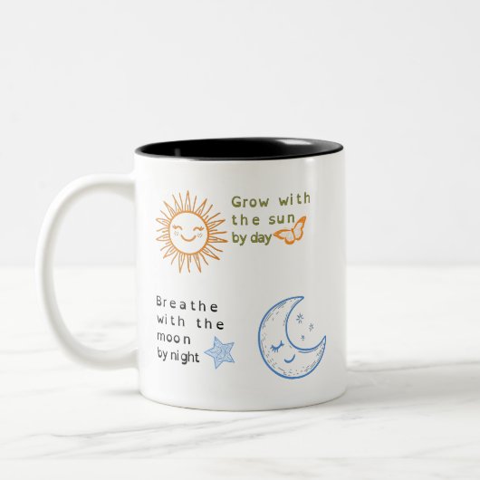 Tasse 2 Couleurs Grow With The Sun, Breath With The Moon (Gauche)