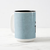 Tasse 2 Couleurs Grunge bleue V14 de l'ENTRAÎNEUR le plus (Devant gauche)