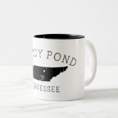 Tasse 2 Couleurs Grunge de l'étang boueux (Devant droit)