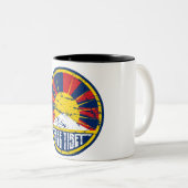 Tasse 2 Couleurs Grunge ronde libre du Thibet (Devant droit)