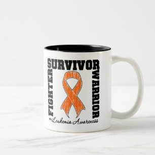 Tasse 2 Couleurs Guerrier de combattant de survivant de leucémie