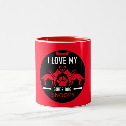Tasse 2 Couleurs Guide des cadeaux de chien (Centre)