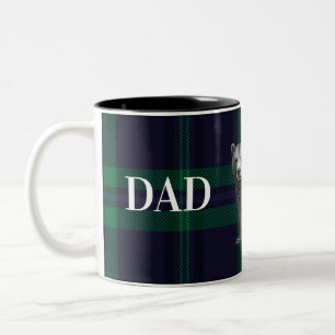 Tasse 2 Couleurs Guide du mentor Papa Force et cœur Ours carreaux b