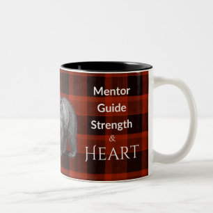Tasse 2 Couleurs Guide du mentor pour papa Force & Cœur Ours à carr