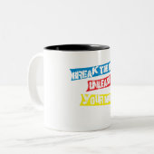 Tasse 2 Couleurs Guillemet inspirant (Devant gauche)