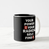 Tasse 2 Couleurs Guillemets motivants pour le succès (Devant droit)