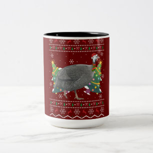 Tasse 2 Couleurs Guinea Fowl Xmas Gift Ugly Guinea Fowl Bird Christ