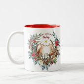 Tasse 2 Couleurs guirlande de baies de renards de Joyeux Noël (Gauche)