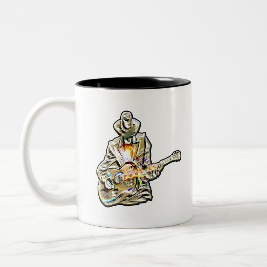 Tasse 2 Couleurs Guitar Blues Mann - Sentez-le (Gauche)