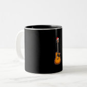 Tasse 2 Couleurs Guitar Santa Hat (Devant gauche)