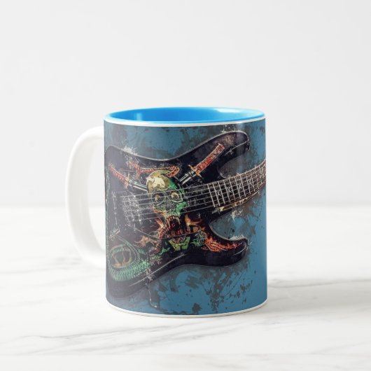 Tasse 2 Couleurs Guitare (Devant gauche)